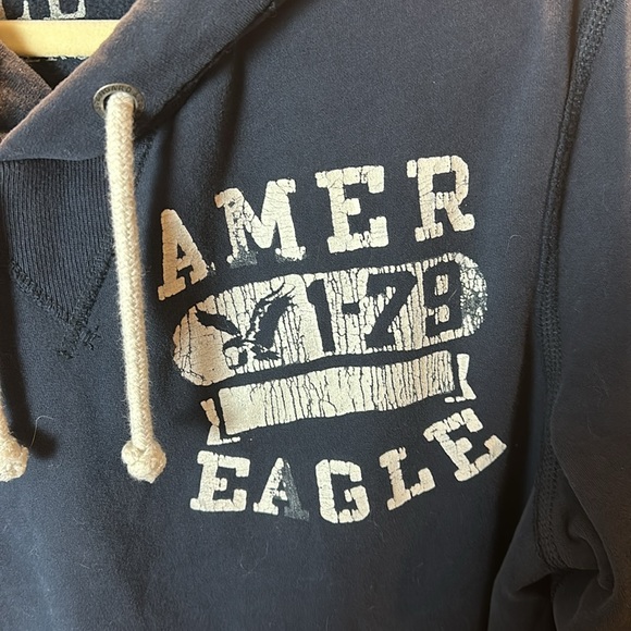 American Eagle Navy Blue Hoodie - Picture 2 of 4